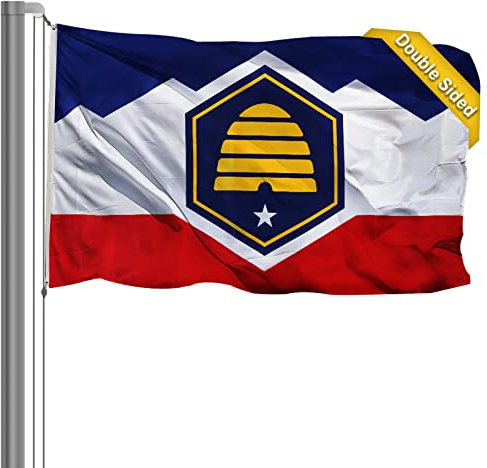 AZCOVER Utah Flagge, 90 x 150 cm, doppelseitig