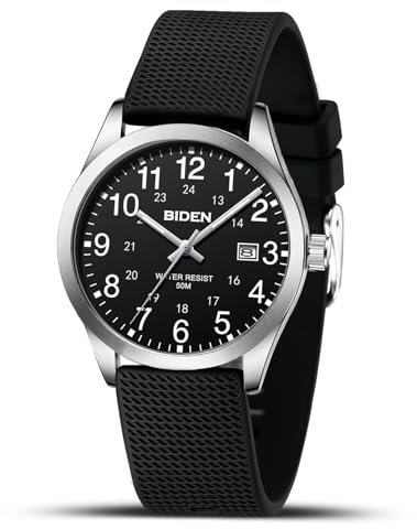 LN LENQIN Herren Uhr Uhren Herren Männer Analog Quarzuhr 30M wasserdichte Armbanduhr mit Datum Mode Casual Designer Uhr für Männer Silicone Band