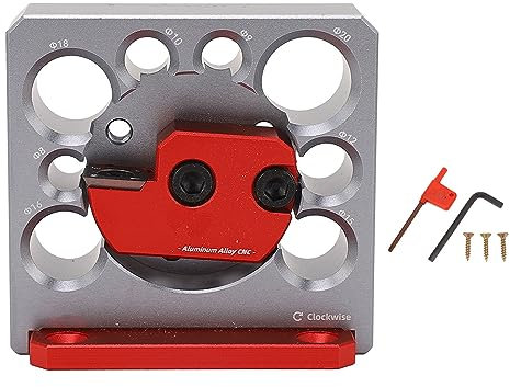 Adjustable Dowel Maker Dowel Plate, 8 Holes Lathe Turning Tools Dowel Cutter Wood Dowel Rod Maker Electric Drill Carbide Inserts Dowel Maker Wood Dowel Rod Maker with Blade Wrench Adjustable Wrench