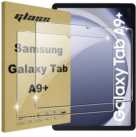 Lemxiee Cristal Templado para Samsung Galaxy Tab A11 Plus & A9 Plus 11 Protector pantalla [2 pieza] Vidrio templado Protector