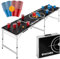 TecTake Table de Beer Pong Brew Battle Pliable et Transportable, Jeux Extérieur Adulte, Jeux à Boire, 6 Balles Ping Pong et 100 gobelets Inclus, Jeu Soirée, Jeu Apéro, Jeux pour Adultes, Jeu d'alcool