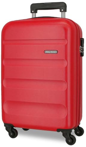 Roll Road Flex Hartschalenkoffer aus ABS-Material, Seitliches Zahlenschloss, 4 Doppelrollen Handgepäck, Praktischer Innenraum mit einem Fach