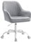 SONGMICS Bürostuhl, Drehstuhl mit Samtbezug, Schaumstoffpolsterung, höhenverstellbar, für Arbeitszimmer, Bar, Taubengrau OBG012G03