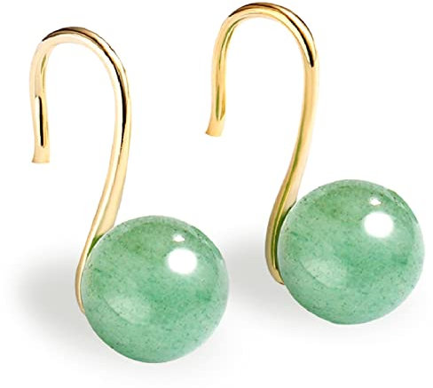 Hohe Ferse Form Jade Ohrstecker Ohrringe Grüne Jade Ohrringe Ohrstecker, 925 Sterling Silber Ohrringe Ohrstecker, Glücksbringer Ohrringe Handmade Ohrringe Geschenk für Geburtstag Jahrestag (Goldene)
