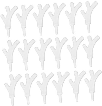 RORPOIR 100st Kunsthandwerk Weihnachtsbedarf Krippenschmuck Basteln Sie EIN Rentiergeweih Mini-hirschhörner Weihnachtszweige Geweih AST Geweih Hirschgeweih Äste Kuchen Kleine Zubehör Weiß