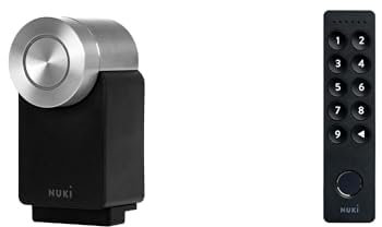 Nuki Smart Lock Pro, Serrure Smart avec avec Wi-FI et Matter pour accès à Distance & Keypad 2 Ouverture Rapide Et Confortable De La Porte Par Code Ou Empreinte Digitale