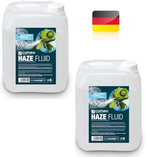 2 x Cameo CLFHAZE5L 10 Liter HAZE FLUID Fazer Dunst feine Nebeldichte und lange Standzeit, Spezialfluid für Hazer, ölfrei