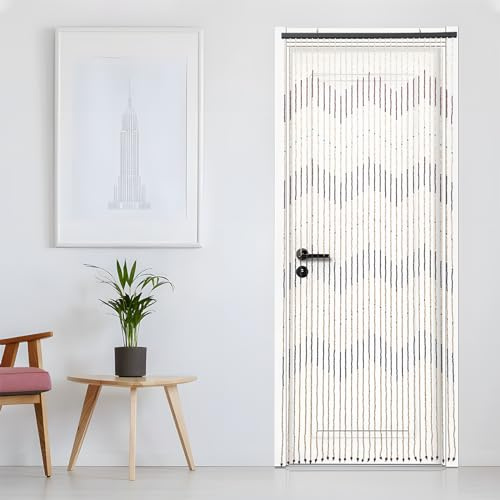 JDBDU Türgardine Türvorhang Fensterdekoration Raumteiler Dekoration 90x220cm Fadenvorhang Insektenschutz Türvorhang für Balkone Raumteiler Fadengardinen