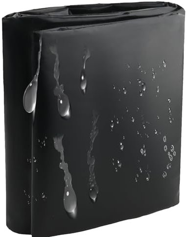 Bâche De Bassin HDPE Noir 2x2m 3x5m 4x8m 5x10m Doublure D'étangs Résistance À La Perforation Étang Liner Résistants Aux Déchirures Membrane Horticole Pour L'isolation De Jardinage(Taille:2x5m/6.5x16ft