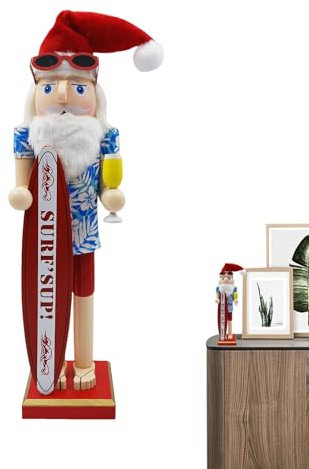 Biniveil Artesanías De Cascanueces,Soldado Cascanueces De Madera,Figuras de Cascanueces de Madera para Fiesta de Navidad | Juguete Cascanueces de Marionetas, Adorno de Escritorio para Fiesta de