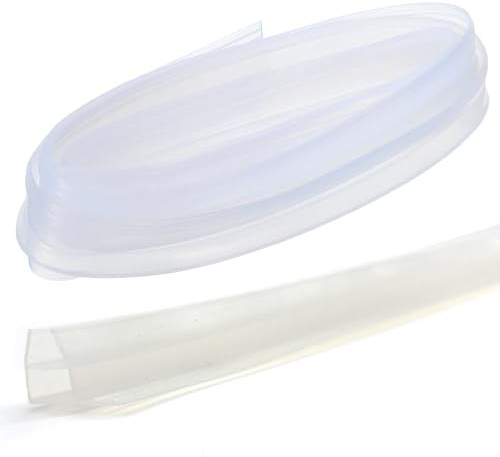 Exact fit shower seal for 6-12 mm glass doors, 300 cm shower door seal with extra thick rubber - suitable for all shower types