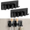 2 Piezas Soporte Escobas Pared, Soporte de Pared para Escobas y Fregonas Colgador de Pared Adhesivo Ganchos para Colgar Escobas de Acero Inoxidable