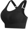 Litherday Sujetador Deportivo Mujer Alto Impacto sin Aros con Almohadillas Extraíbles Bra Deportivo Push Up para Yoga Running Fitness y Entrenamiento Tallas Negro XL