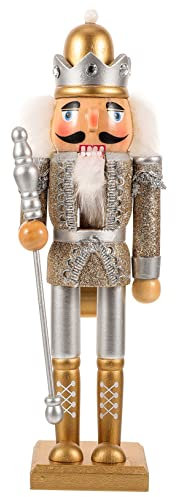 PRETYZOOM 3pcs Giant Outdoor Nutcracker Nutcracker Soldier Wood Decor Christmas Figures Desktop Ornament Craft Xmas