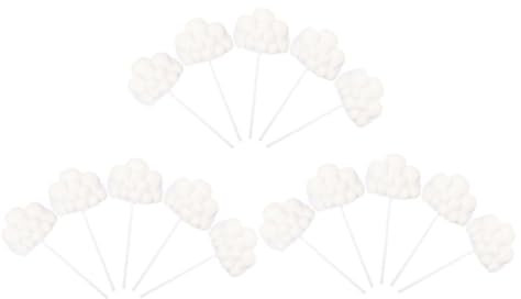 ifundom 15st Geburtstagstorte Dekoration Kuchen-wolken-topper Party-kuchen-ornamente Cupcake Topper Zum Geburtstag Party-kuchen-dekor Wolkenkuchendekorationen Dessert-ornamente Weiß Papier