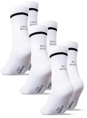 Occulto Damen & Herren Statement Tennis Socken 3er Pack (Modell: Leo)