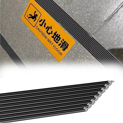 Übergangsstreifen 4 cm Breiter, Rutschfester Stufenkantenstreifen, 35 39 43 47 51 55 59 Zoll Lange Schwarze Treppenkantenstreifen, Außentreppenstufen für Rampen und Veranden(1pc,L 0.9 m (3 ft))