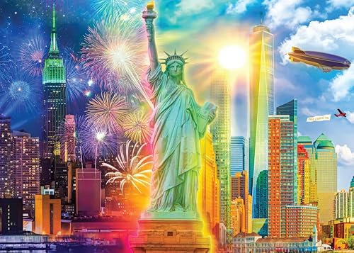 Jigsaw Puzzles for Adults 1000 Piece Statue of Liberty 27.56 x 19.69 Inch Jigsaw Puzzles for Adults Educational Game Challenge Toy 1000 Pieces Landmarks Puzzle for Adult
