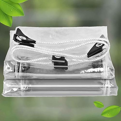 Tela cerata rinforzata trasparente resistente con occhielli resistente agli strappi per serra tetto della casa dell'animale domestico Dimensioni personalizzabili ad alta densità 3×3.5m/9.8×11.5m