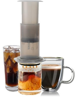 Coffee Press, Coffee and Espresso Maker, Portable Travel Coffee Press Kit for Ground Coffee, 3 in 1 Brew Method Combines French Press, Manual Coffee Maker for Travel, with Filter Papers, Pack of 150