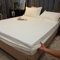 AMDXD Betthusse 200x220cm Gepolstert, Betthusse Volant Einfarbig Weiß Schlafkomfort, Bambus Spannbettuch Laken für Boxspringbett & Wasserbett