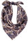 Prettystern handrolliertes Seiden-Halstuch Damen Herren reine Seide Bandana Sommer Frühling Seiden-Tuch 34 Braun Paisley