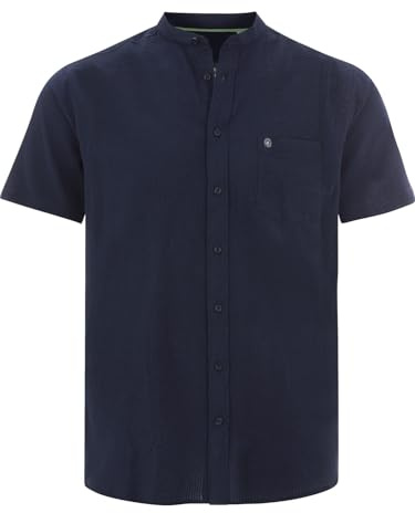 Jan Vanderstorm Herren Kurzarmhemd Albart | luftig, aus 100% Baumwolle, große Größen L–7XL, sommerliche Qualität, stylischer Stehkragen und praktische Brusttasche