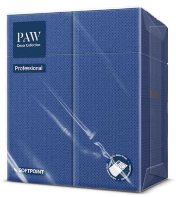 PAW - Besteckservietten aus Softpoint (32 x 38 cm 1/8 Bestecktasche) | 50 Stück | Perfekt für Pubs, Hotels oder Cafés | Serviettentaschen für Besteck | Marineblau