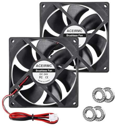2 pièces 9225 92 mm x 92 mm x 25 mm 2 broches DC 12 V 2 broches ventilateur d'ordinateur haute vitesse muffin ventilateur de refroidissement pour imprimante 3D, boîtier d'ordinateur, projets de