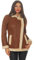 Hollert Lammfelljacke - OLA Damen Winterjacke aus gewachsenen Merino Lammfell Veloursleder Jacke Größe M
