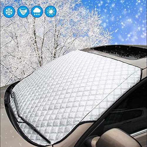 Car Windscreen Cover Sunshades, SMALUCK Car Windshield Cover Sun Shade UV Protective Front Window Cover - Snow Ice Frost Sun UV Dust Water Resistant in all Weather (145x100)