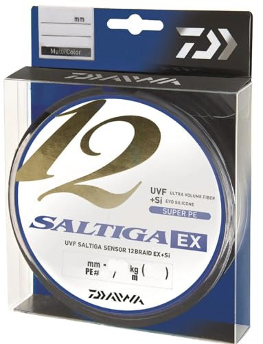 Daiwa Saltiga 12 Braid ExSi, 300 meter, 0.18mm, 16.2kg/36lbs, Multicolor, 12696-318