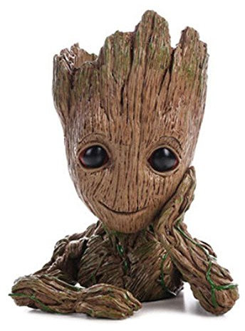 kitchenLS666 Baby Groot Flower Pot Marvel-Actionfigur von Guardians of The Galaxy für Pflanzen und Stifte Raumdekoration für Familienkinder, Blumentöpfe, Kindergeschenke (Single Hand Flower Pot)