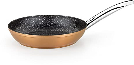 Monix Cooper | Sartén 28 cm, Aluminio Forjado, con Antiadherente | Aluminio Forjado, con Antiadherente con partículas de Titanio, aptas para Todo Tipo de cocinas, Color Cobre