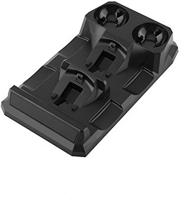 Zerone 4 Docks Schnell Ladegerät Station Ladestation Halter für PS Move / PS4 Controller