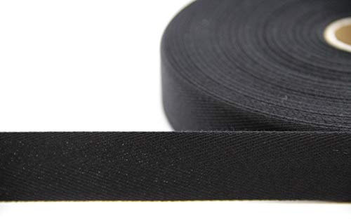 Köperband | Nahtband | 100% Baumwolle | Farb und Größenauswahl (schwarz, 40mm)