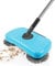 AISHEMI 360 Grad drehbarer Mute Handschieber Bodenreinigung Fliesen Haushalt Kehrmop Staubsauger 2-in-1 Besen Kehrschaufel Blau