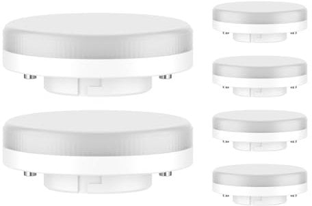 ledscom.de 6 Stück GX53 LED Leuchtmittel, warmweiß (2700 K), 6,2 W, 509lm, 97°, matt