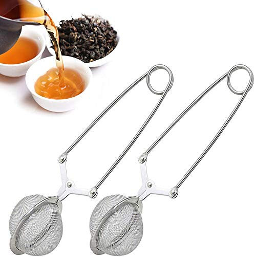 Voarge 2 pinze da tè, infusore per tè in acciaio inox, preparazione rapida del tè per una preparazione rapida e senza intoppi