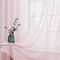 MIULEE Gardinen Vorhang Wohnzimmer 2er Set mit Ösen Transparente Vorhänge Stores gardinen mit kräuselband Stickerei Ösenschal Fensterschal Dekoschal für Schlafzimmer 245 x 140cm (H x B) Rosa