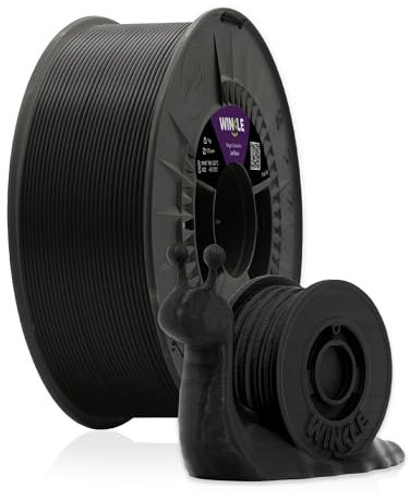 WINKLE PLA HD Filament 1.75mm Gagat Schwarz, 300g Spule, 3D Drucker Filament Kompatibel mit FDM Druckern, 3D-Druckmaterialien, Maßgenauigkeit +/- 0.05mm, Bioabbaubar Leicht zu Bedrucken