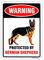 Enjoyist Schild mit Aufschrift Protected by German Shepherd, Warnschild mit Aufschrift Beware of Dog, 35,6 x 25,4 cm, 10,2 cm, Aluminium, reflektierend, rostfrei, UV-geschützt und wetterfest