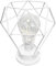 Metall Tischlampe,AntEuro Diamant Nachttischlampe Tischlampe Nordische dekorative Metall Night Light batteriebetrieben Schreibtischlampe (Weiß)