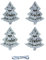 Oblique Unique® Geschenkanhänger 4er Set Sterne oder Tannenbäume aus Filz Frohe Weihnachten Deko Weihnachtsbaum Baumschmuck Weihnachtsdeko (Tannenbäume - Grau)
