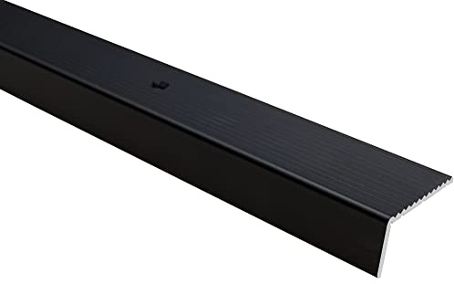 Effector Alu Winkelprofil Treppen 90 cm 40x20 mm Schwarz Profil | Schwarze Optik, Winkelprofil, Stabile Konstruktion