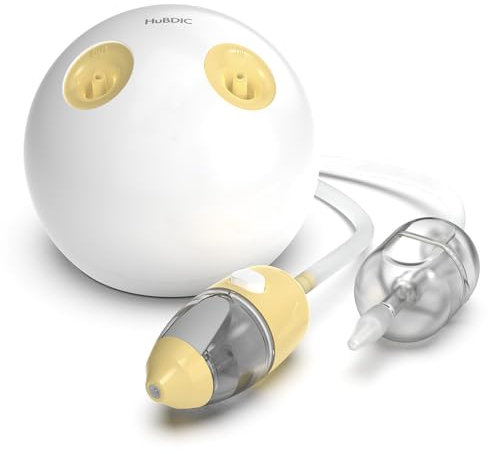 HubiBaby Baby Nasal Aspirator, Nasal Nase Sucker, Nasal Nase Spray und Nase Cleaner Beides in One für Neugeborene, Kleinkinder, Babys, Kleinkinder, Kinder und Erwachsene (Gelb)