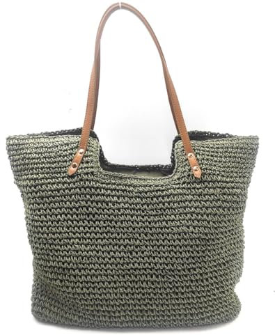 Faylinn Bolso Mujer Verano | Bolso Rafia Mujer | Bolsos Tejidos Crochet - Moda Playa Verano 2024 - Bolsos de Playa de Paja