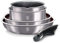Berlinger Haus Moonlight Batería Cocina Inducción 9 Piezas, Mango Extraíble Intercambiable, Antiadherente sin PFOA, Aluminio, Set Cacerolas y Sartenes, Tapas Cristal + Herméticas, Apilable