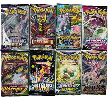 Pokeman Mystery Booster (zufällige Englische Booster) + Heartforcards® Versandschutz (3 Booster)