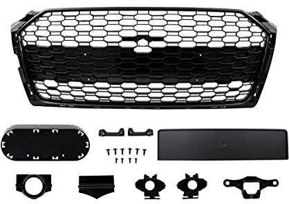 Kühlergrill Grill Wabendesign hochglanz Schwarz lackiert kompatibel für Audi A5 F5 ab Baujahr 2016 außer RS5 DM Autoteile 4334